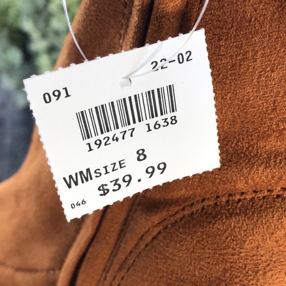 Fioni Suzy Camel Faux Suede Round Toe Zip Boots 9”H, 3”Heels WMS 8M🧡NWT&NIB🧡 - Picture 10 of 12